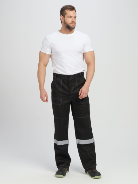 Костюм ВИВАТ-1 ПРЕМИУМ СН МВО с БР (черный/оранжевый)