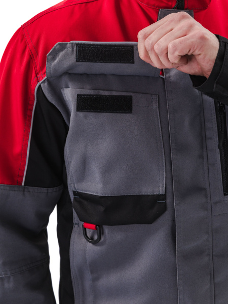 Костюм ГОРОД с БР (т.серый/черный/красный)