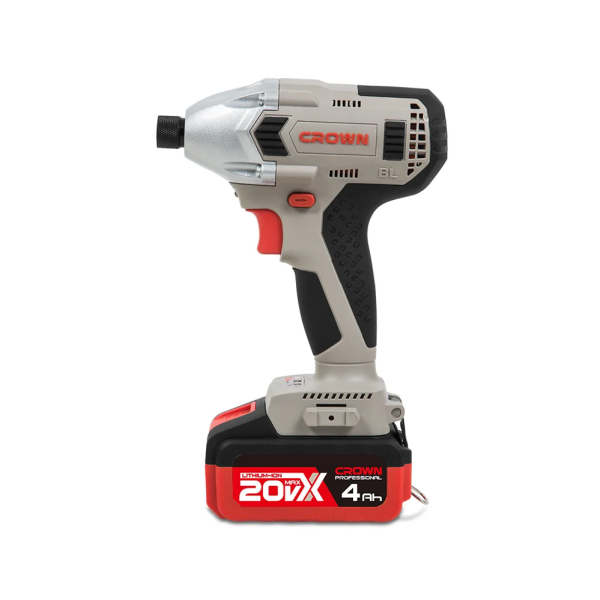 Аккумуляторный ударный винтоверт CROWN CT22021HX-4 TB 20В B3+ 2х4.0Ач 320 Нм
