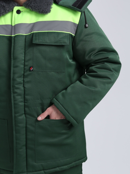 Костюм Т-УЛЬТРА СОП зимний с БР (т.зеленый/лимонный)