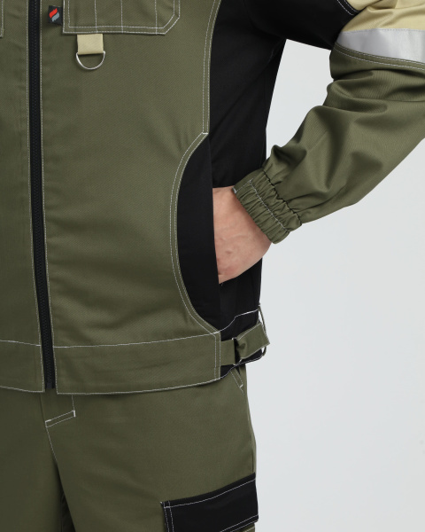 Костюм ВЕКТРОН-2 МВО с ПК (хаки/черный/бежевый)