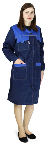 Халат НОВА женский (синий/василек)