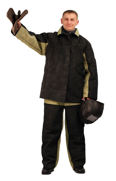 Костюм СВАРЩИК 2,6 зимний с БР (черный/оливковый)