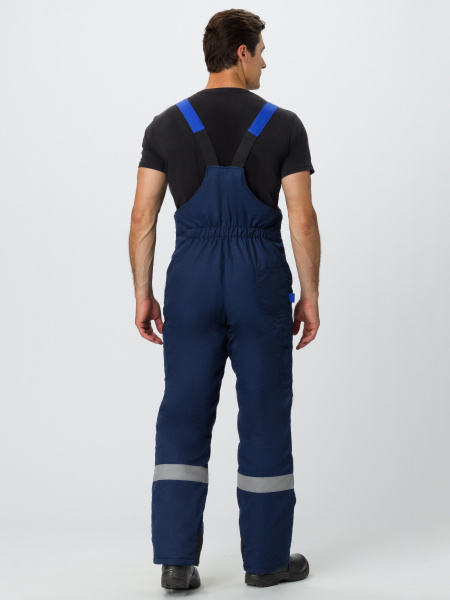 Костюм ВЕКТРОН-2 СОП зимний с ПК (т.синий/черный/васильковый)