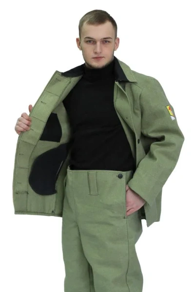 Костюм СВАРЩИК брезентовый 530-560 гр/м2 с БР (хаки)