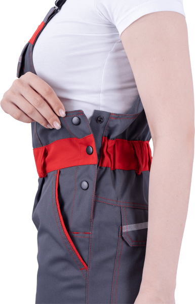 Полукомбинезон ХАЙ-ТЕК женский (серый/красный/черный)