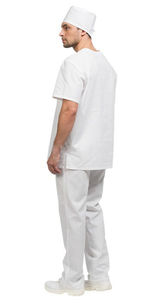 Костюм БЕЙКЕР с коротким рукавом (белый)