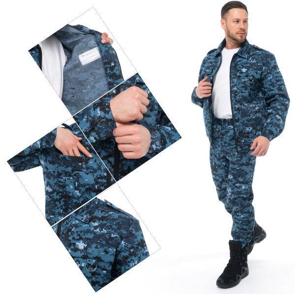 Костюм ОХРАННИК с БР (кмф цифра серый)