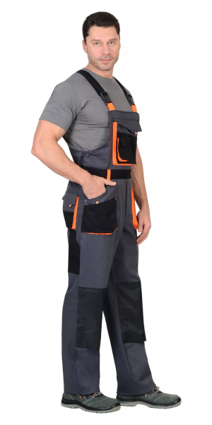 Полукомбинезон СИРИУС-МАНХЕТТЕН стрейч (т.серый)