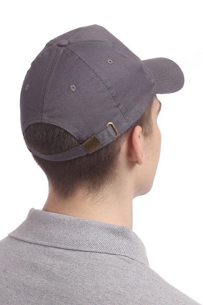 Бейсболка на металлической застежке (серый)