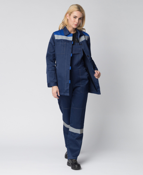 Костюм ВЕСНА-2 СОП NEW женский с ПК (т.синий/васильковый)