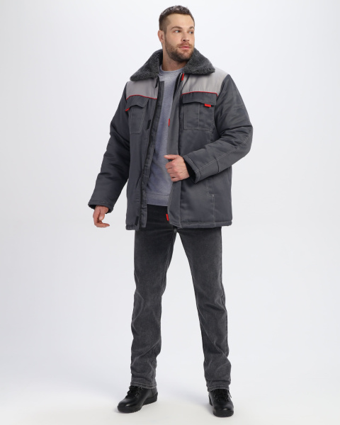 Куртка ФАВОРИТ MILL зимняя (т.серый/серый)