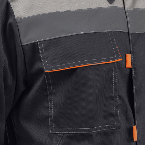 Костюм ДОН с БР (т.серый/св.серый/оранжевый)