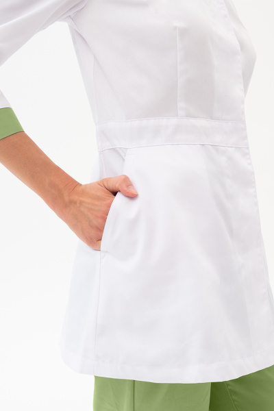 Костюм МИРАЖ женский с БР (белый/св.зеленый)