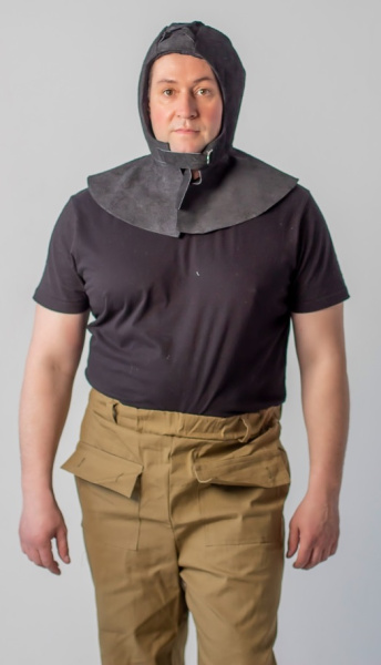 Подшлемник АД3 спилковый с большой пелериной