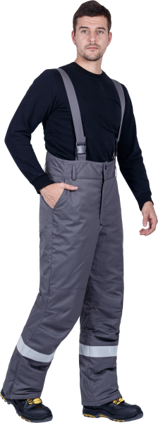 Костюм ЭЛЕКТРОСТОП ТЕРМО ЗЭТВ 62.5 зимний с БР (серый/красный)