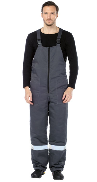 Костюм ТИМБЕР РФ зимний с ПК (т.серый/красный)