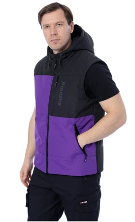 Жилет BRODEKS URBAN KW 133 зимний (фиолетовый/черный)