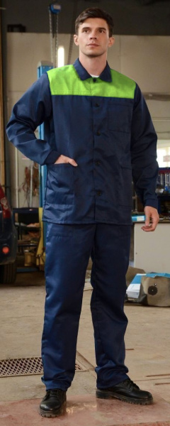 Костюм АСКЕТ-1 с БР (т.синий/лимонный)