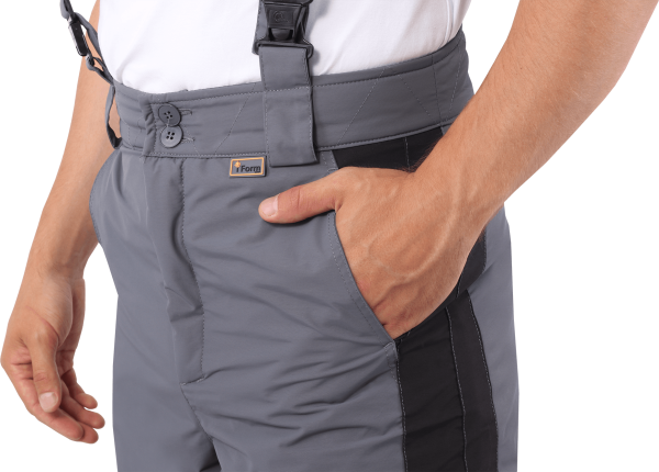 Брюки ХАЙ-ТЕК зимние (серый/черный)