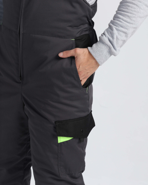 Костюм ХОВАРД зимний с ПК (т.серый/черный/лимонный)