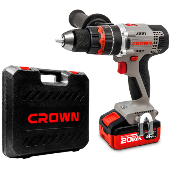 Аккумуляторный ударный шуруповерт BL CROWN CT21093HMX-4 BMC 20В B3+ 2х4.0Ач 500/2000об/мин