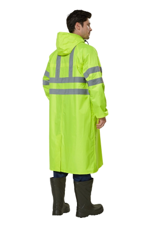 Плащ влагозащитный EXTRA сигнальный с СОП ПВХ (желтый)