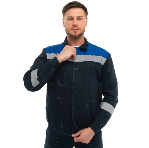 Костюм СПЕЦИАЛИСТ с ПК (т.синий/васильковый)