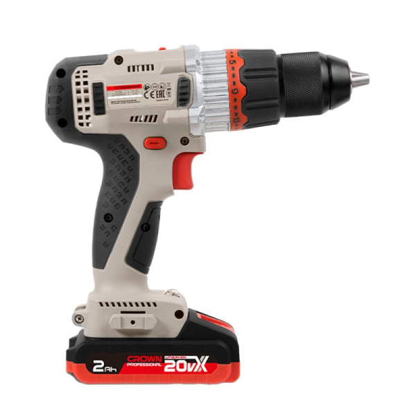 Аккумуляторный шуруповерт CROWN CT21090HMX-2 BMC 20В 75Нм 2А/ч
