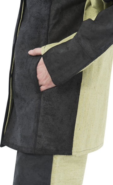 Костюм сварщика комб. 2 кл.защиты с БР (хаки/черный)