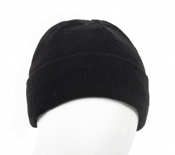 Шапка ФРОСТ трикотажная двойная (черный)