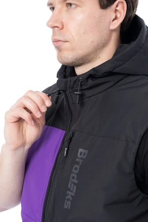 Жилет BRODEKS URBAN KW 133 зимний (фиолетовый/черный)