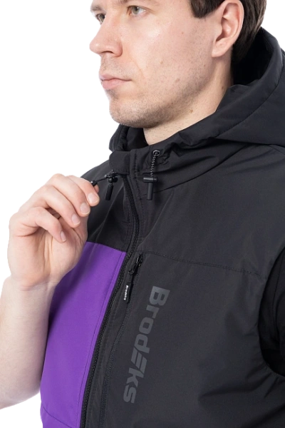 Жилет BRODEKS URBAN KW 133 зимний (фиолетовый/черный)
