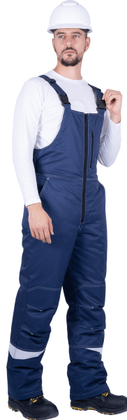 Костюм КМ-10 ЛЮКС зимний 3-4 класс c ПК (василек/т.синий)