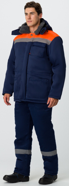 Костюм Т-УЛЬТРА-2 зимний с ПК (т.синий/оранжевый)