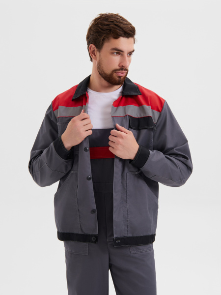 Костюм КОРПУС с ПК (т.серый/черный/красный)