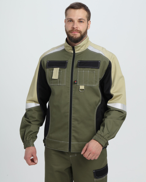 Костюм ВЕКТРОН-1 МВО с БР (хаки/черный/бежевый)