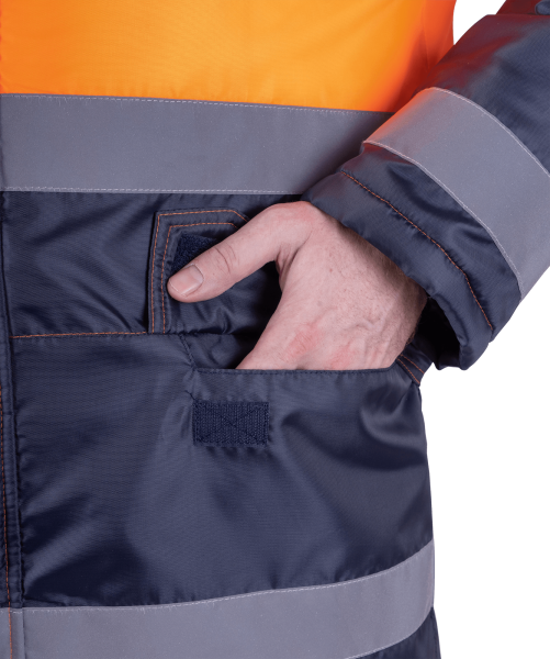 Костюм БРАЙТ зимний с ПК (оранжевый/синий)