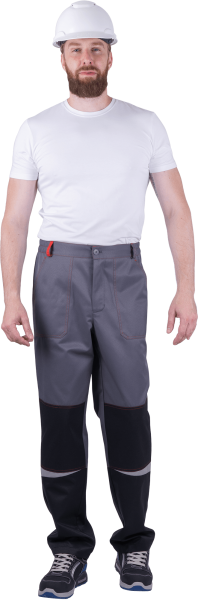 Костюм КМ-10 ЛЮКС летний с БР (серый/красный)