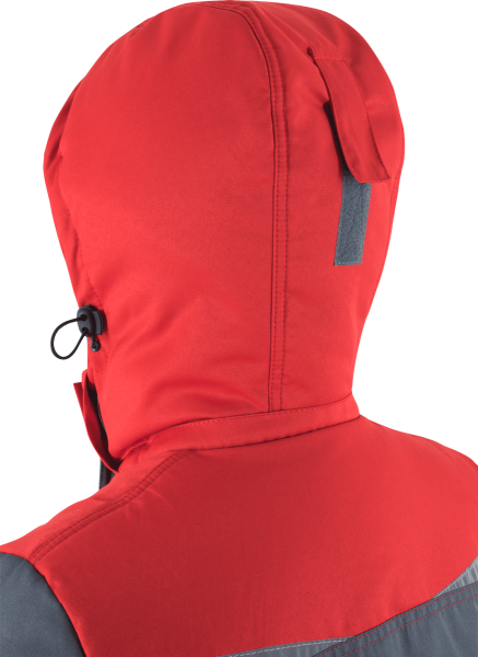 Костюм КМ-10 ЛЮКС жен. зимний c БР (серый/красный)