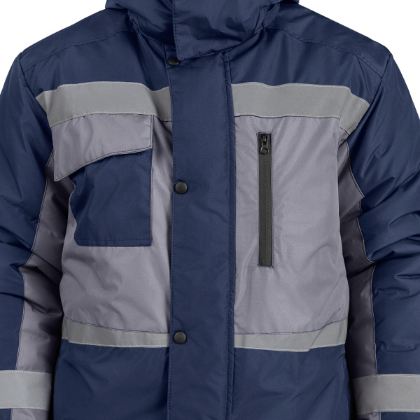 Костюм ФРЕЙЗЕР с ПК утепленный (т.синий/серый)