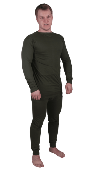 Белье нательное х/б с начесом (оливковый)