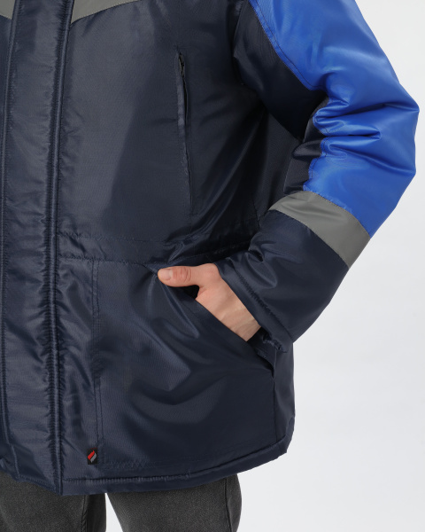 Куртка ЛИГОР СОП зимняя (т.синий/васильковый)