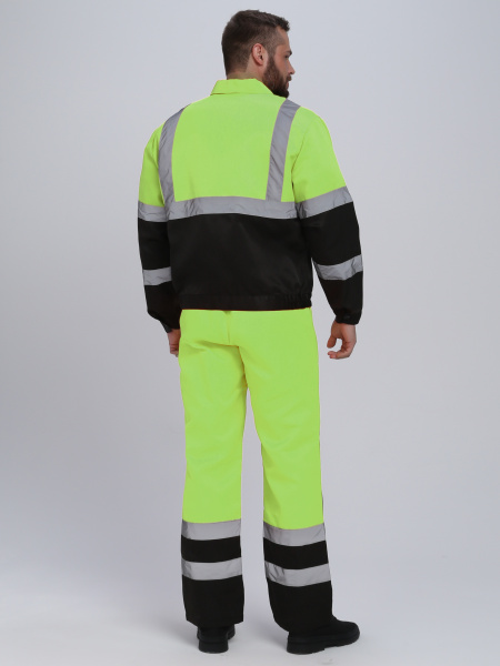 Костюм ЯРКСИОН-2 СОП К. сигнальный с ПК (желтый/черный)