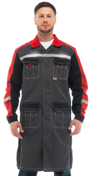 Халат ФОРМУЛА ИТР (т.серый/красный)