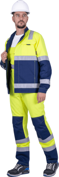 Костюм РЕФЛЕКТ-1 сигнальный с ПК (желтый/синий)