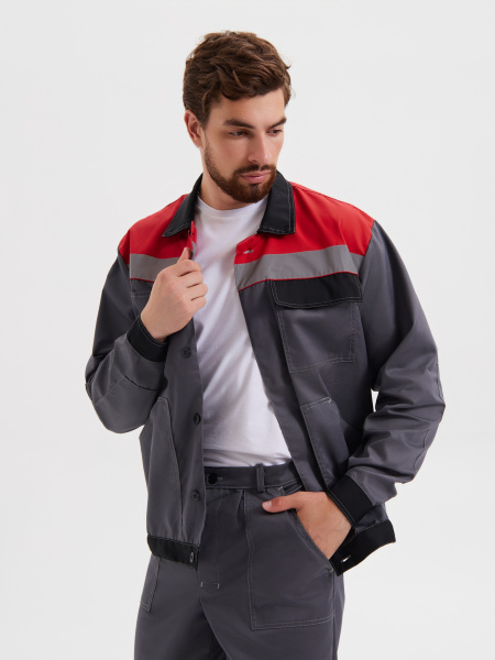 Костюм КОРПУС с БР (т.серый/черный/красный)