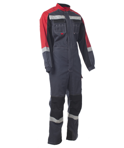 Комбинезон ФОРМУЛА с СОП (т.серый/красный/черный)