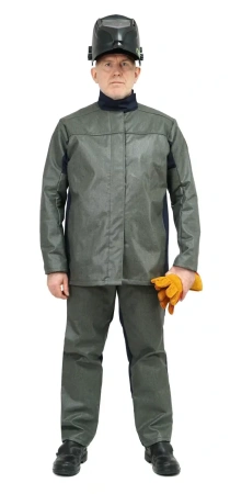 Костюм сварщика ОНИКС СОП 3 кл.защиты с силикон.накладками с БР (т.синий)