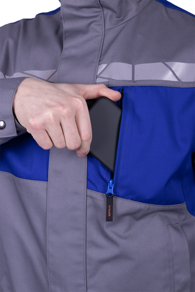 Куртка СТРОНГ ИМПОРТ (серый/васильковый)